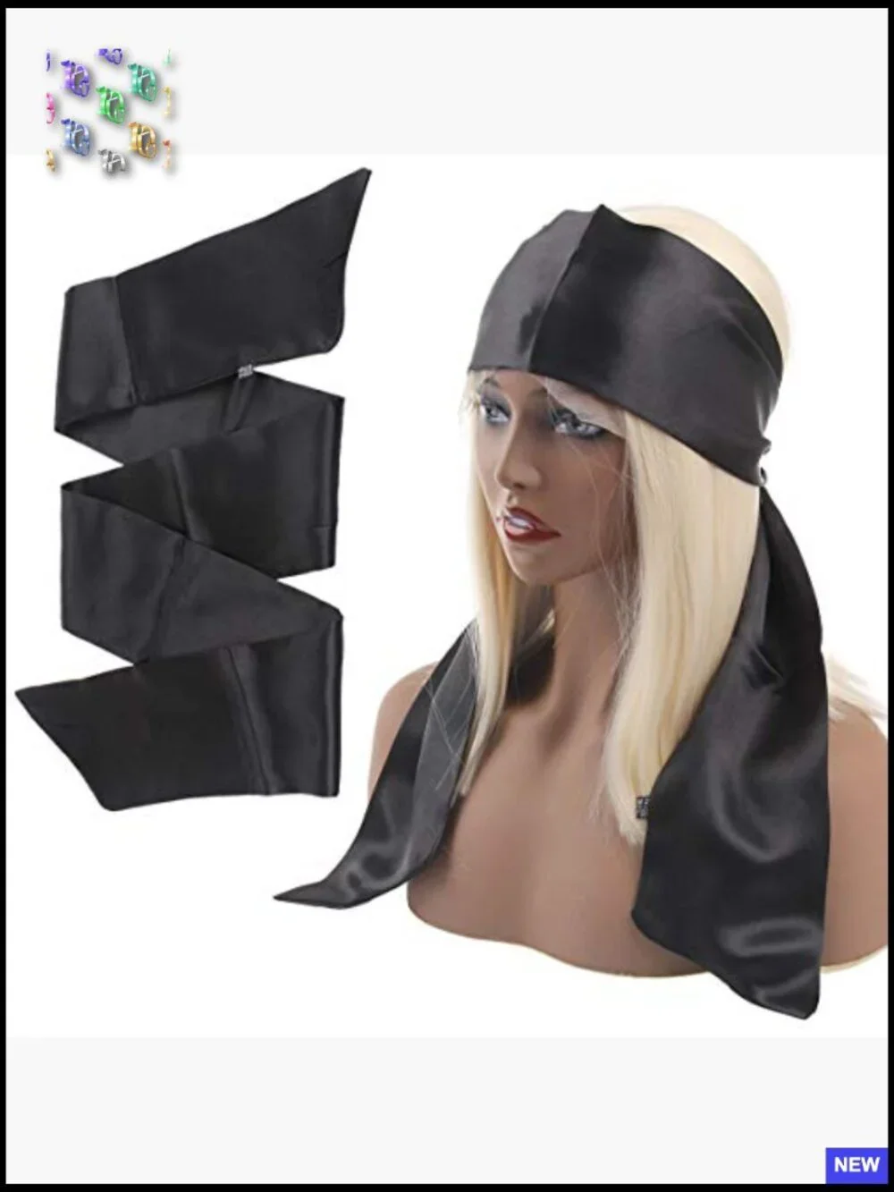 Satin Edge Scarf Non Slip Hair Wrap for Wigs Yoga Makeup Elegant Minimal